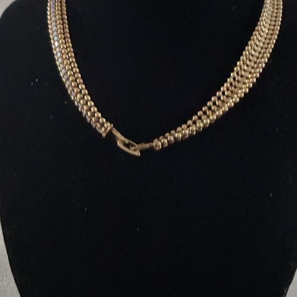 Carol Lee Vintage Elegant Gold Beaded Rope Necklace - Women Jewelry - Picture 2 of 5